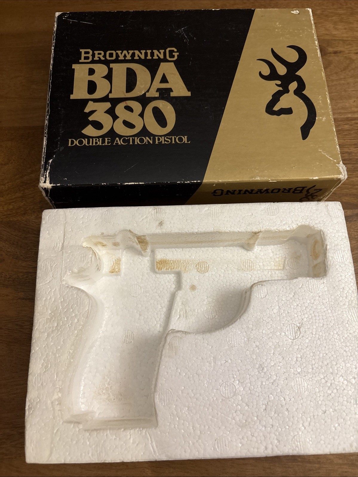VINTAGE BROWNING BDA .380 Factory Box CASE Foam Insert -Original Very Good Shape