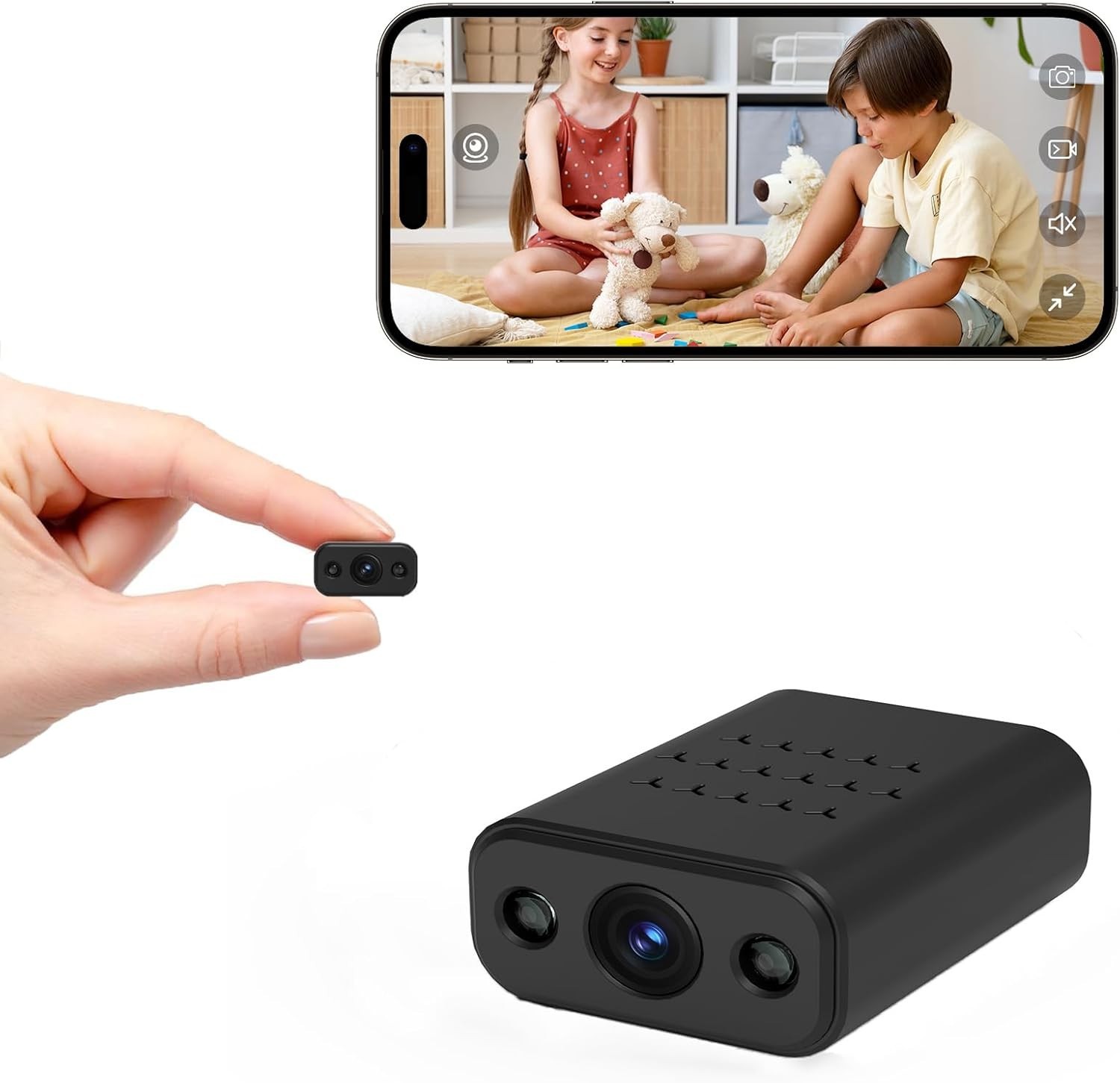 Mini Camara De Seguridad WiFi Espia Oculta 4K Cámara Espía Inalámbrica Pequeña