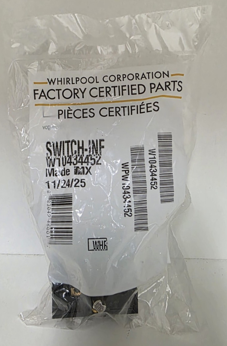 Genuine OEM Whirlpool Range Oven Dual Infinite Switch WPW10434452 New