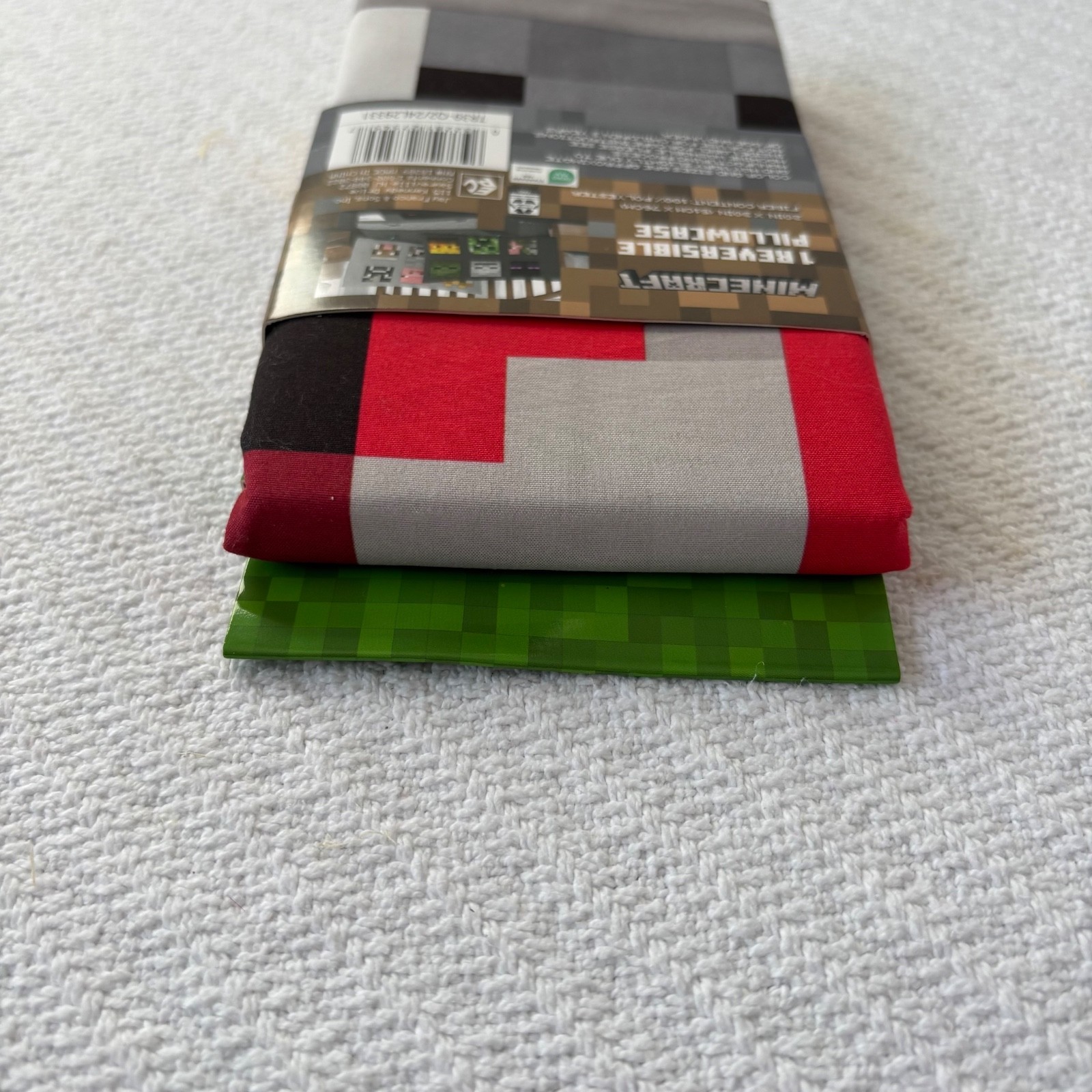 Minecraft Reversible Standard Pillow Case. New. 1 Pack. Enderman, Creeper, Etc