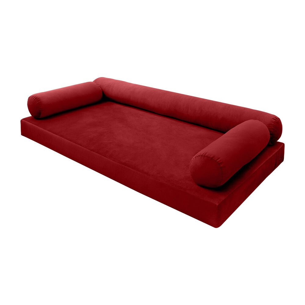 |SLIPCOVER ONLY| S.V6 Velvet Daybed Mattress Pillow Knife Edge Twin-XL AD369