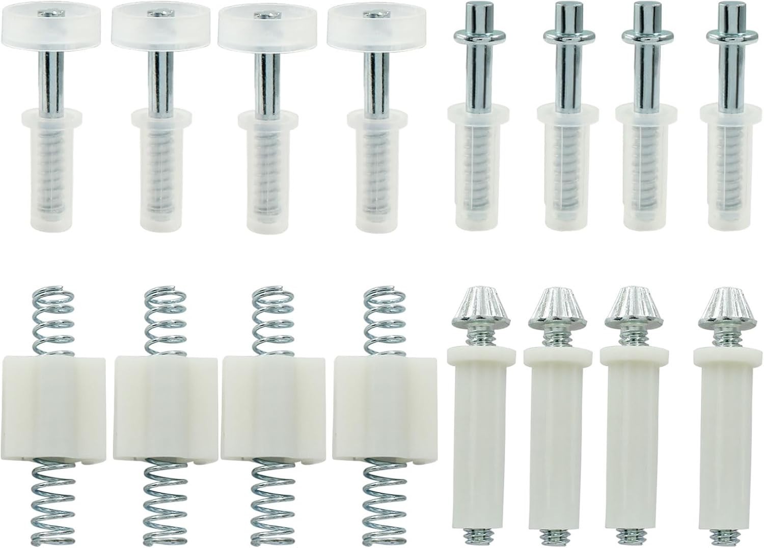 16 Pack Bifold Door Hardware Kit, Bi-fold Closet Door Repair Kit Include Guid...