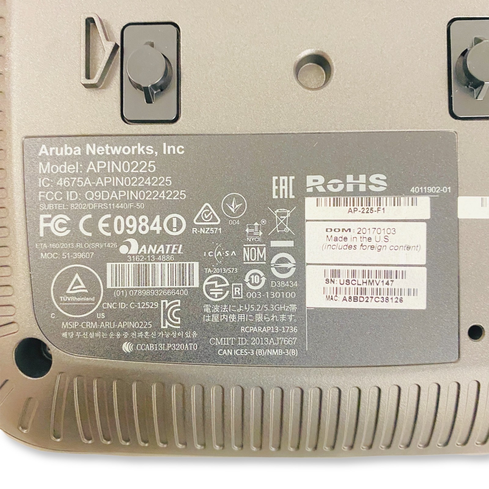 Aruba Networks AP-225 Wireless Access Point APIN0225 - New