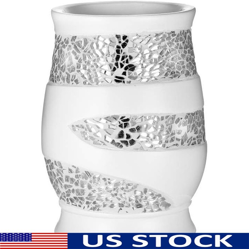 Elegant Resin Bathroom Tumbler Stylish Modern Design Chic Home Spa Decor New