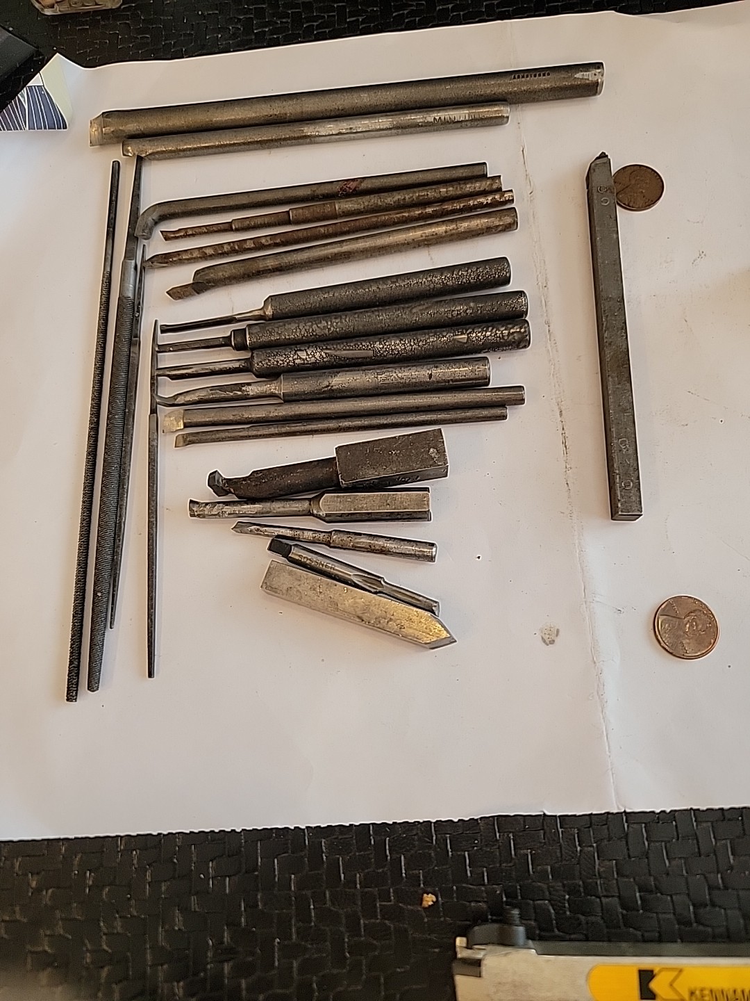 22 Vintage Machinist Tools Files. Ken Metal- Cutting Tools Unmarked Mixed