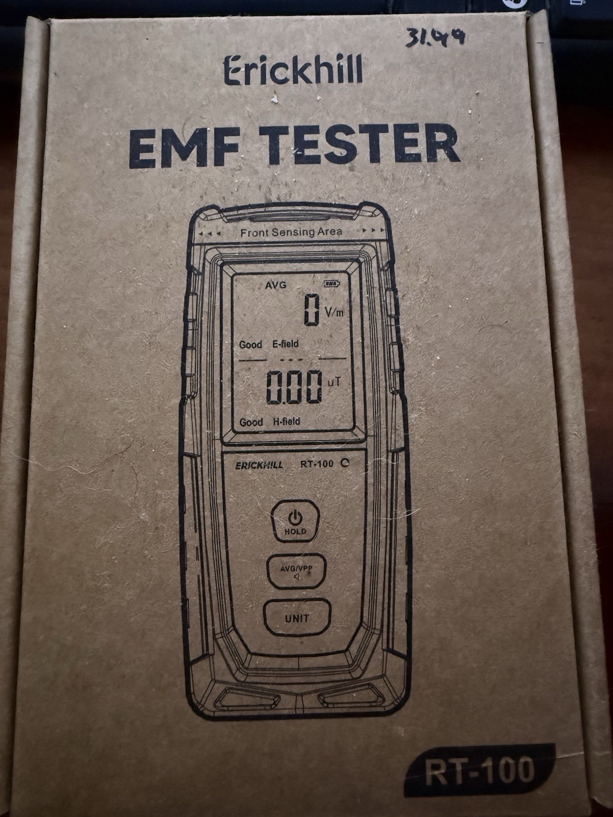 Erickhill EMF Tester RT-100S 3-in-1 Meter | EMF Radiation Detector for ghosts