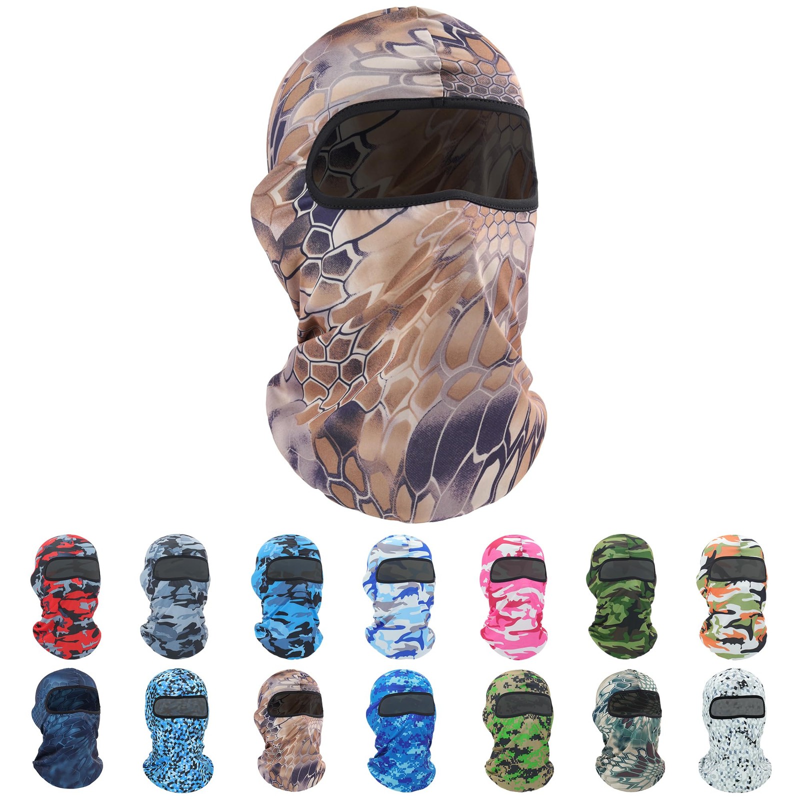 Pukavt 1-4 Pack Balaclava Face Mask, Ski Mask for Men 1-5, Camouflage Sand