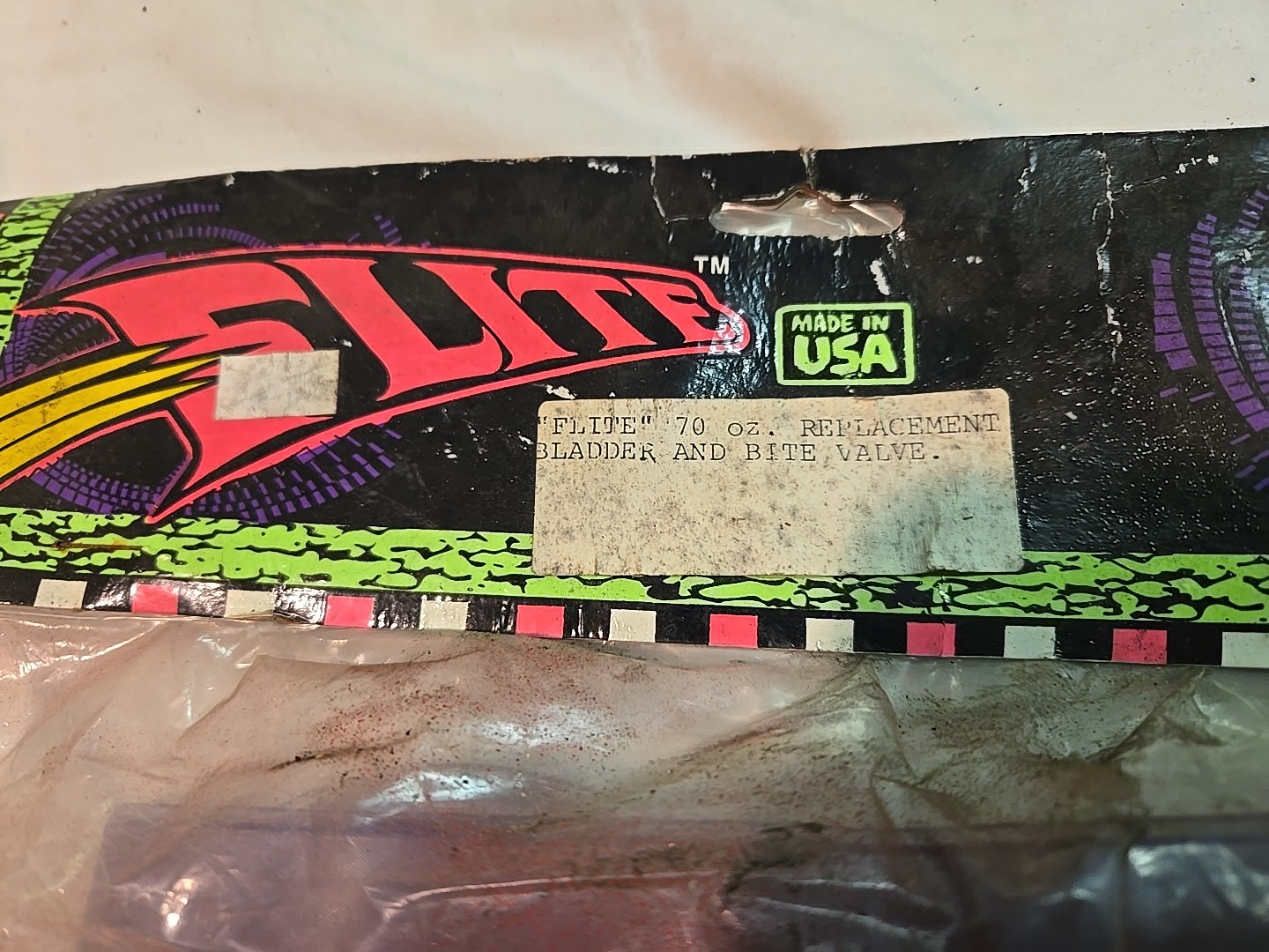 Vintage Flite 70oz Replacement Bladder And Bite Valve NOS In Bag