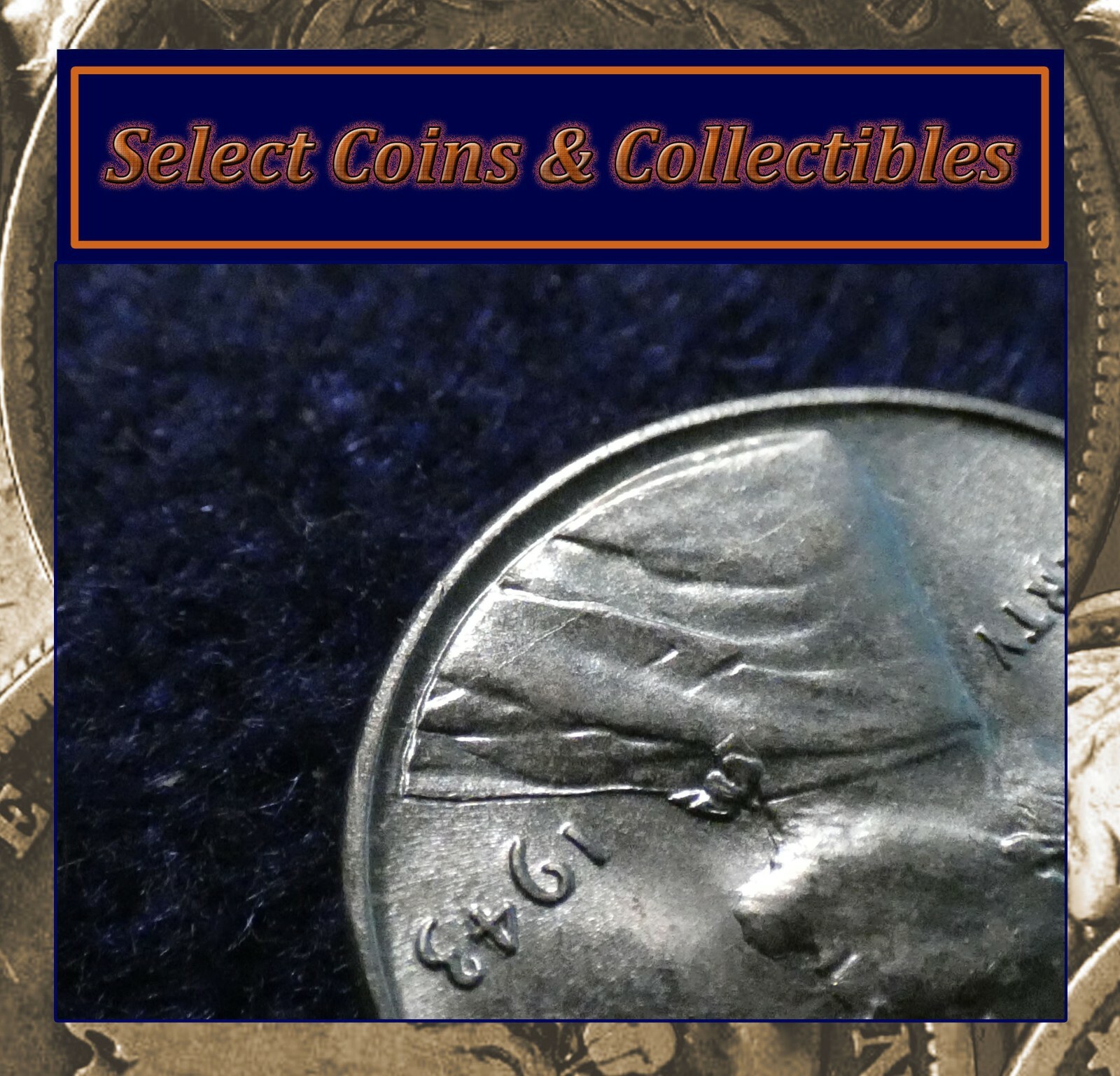 1943-P Lincoln Wheat Cent With Multiple Die Cracks Obverse & Reverse! BU No-519