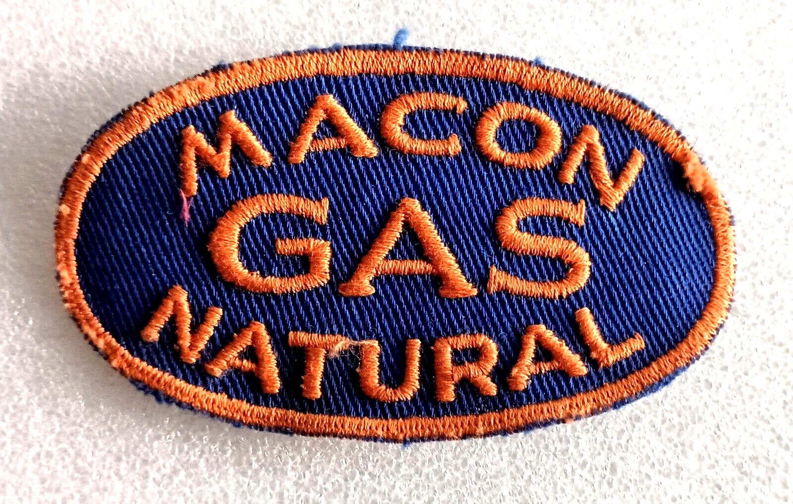Vtg Macon Natural Gas  1950s  Missouri Cloth Hat or Jacket Patch New NOS
