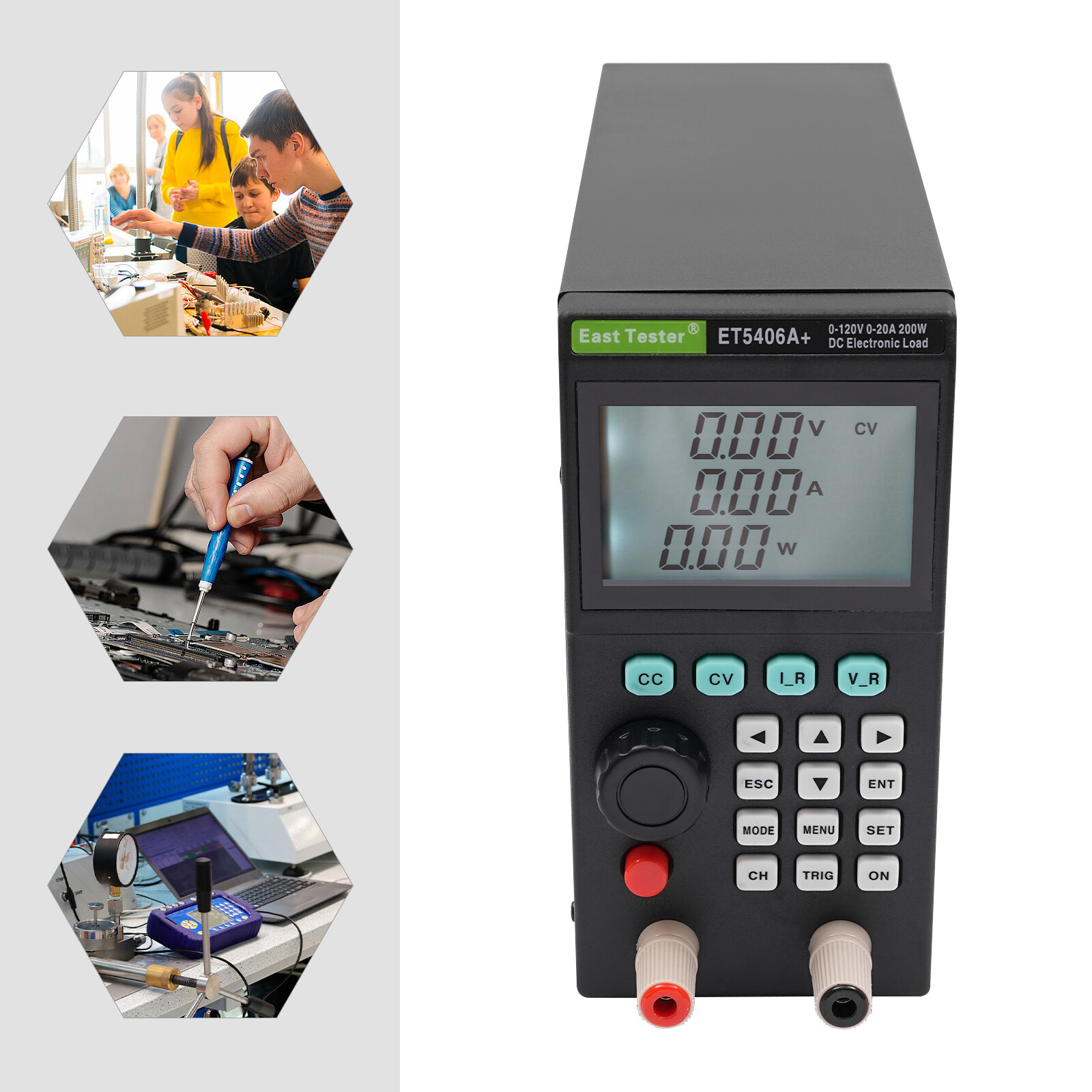 Electronic Load Tester, Dc Load Testers, 0-120v 0-20a Battery Tester Lcd Segment