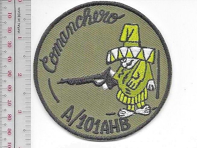 US Army Vietnam Comanchero A-101AHB 101st Assault Helicopter Battalion NO TARIFF
