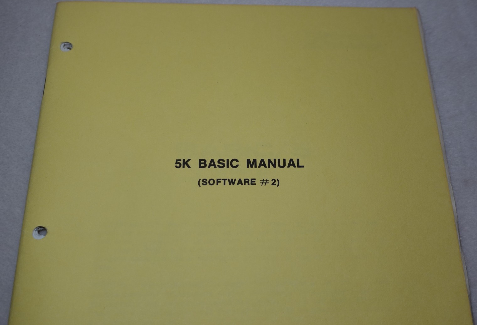 5K Basic Manual Software #2 Processor Technology 1976 Original Publication