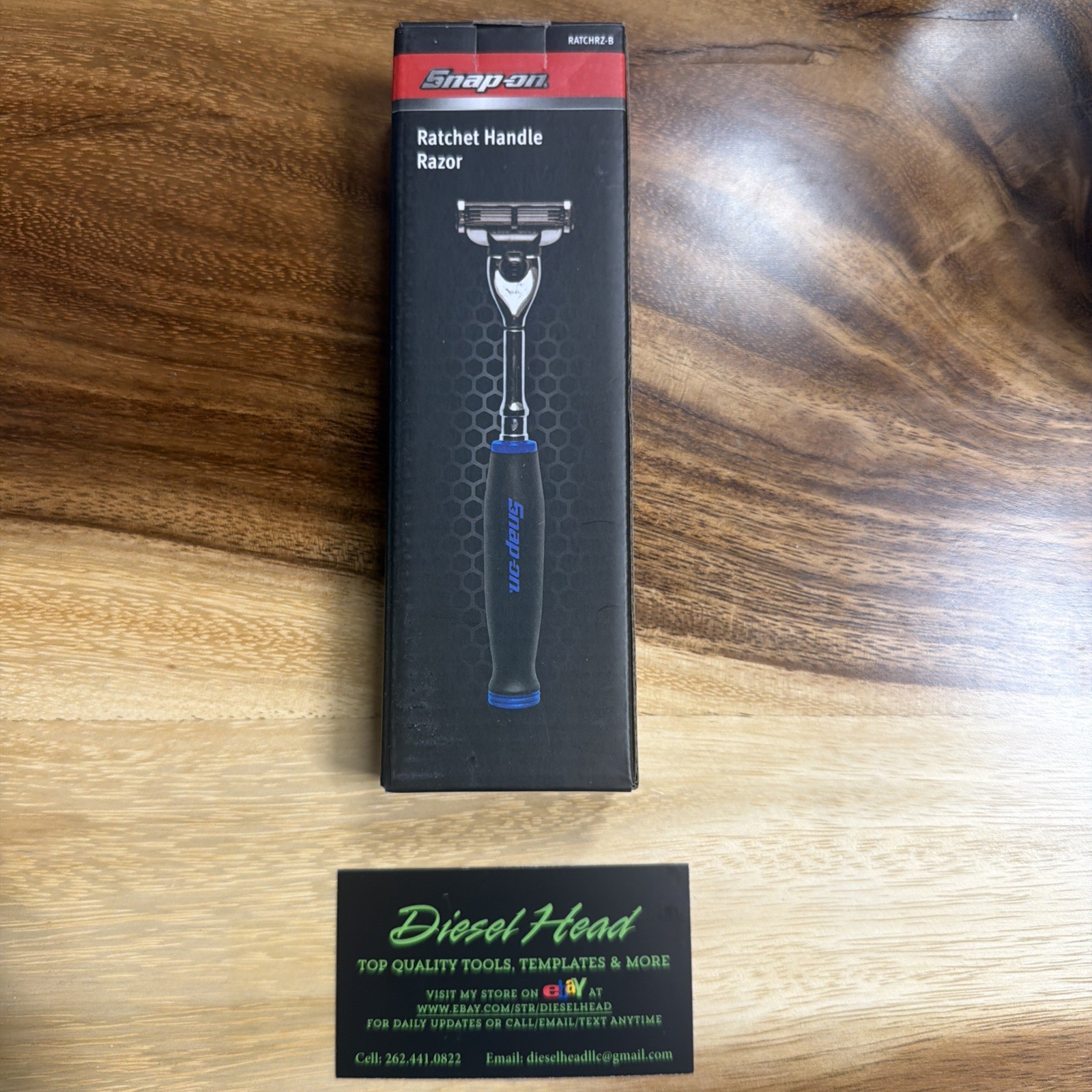 Snap On Tools POWER BLUE Soft Ratchet Handle Gillette Blade Shaver RATCRZ-MB