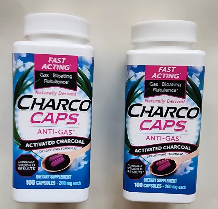 Charco Caps Anti-Gas Formula Activated Charcoal Caps Exp 8/2027 & 1/2028