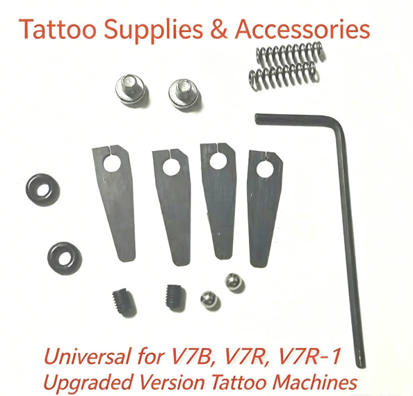 V7B V7R V7R-1 Tattoo Machine Spring Plate Repair Kit 0.4mm & 0.5mm Replacement S