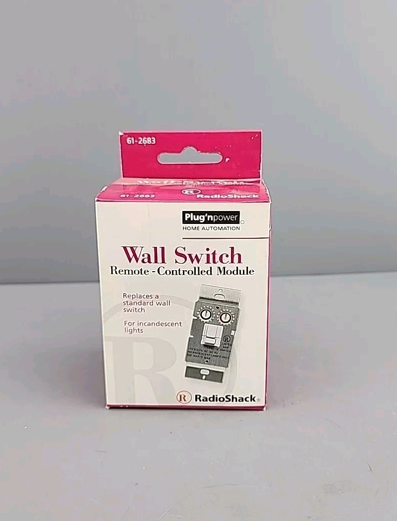 RadioShack Wall Switch Remote Controlled Module 61-2683 Light Dimmer