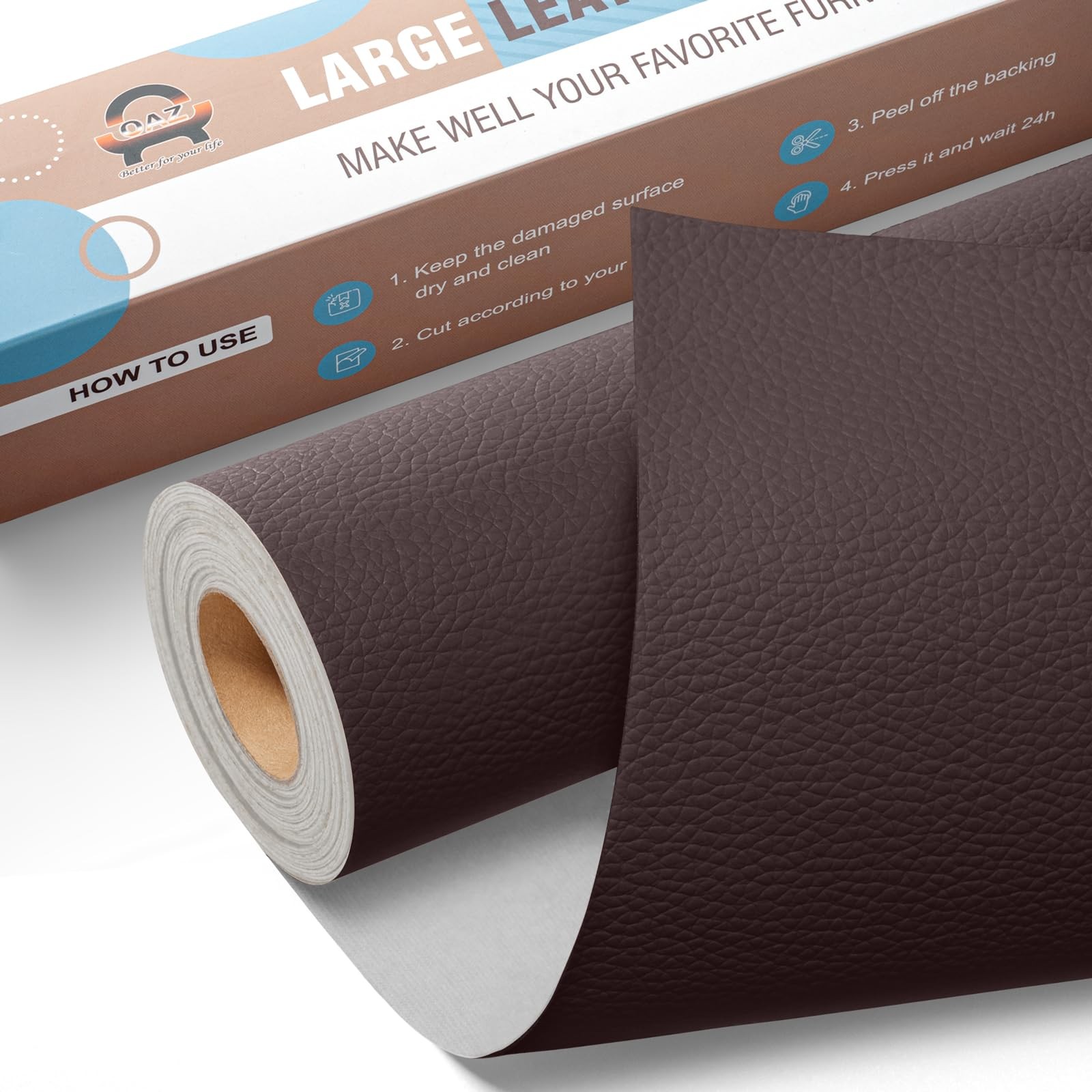 Leather Repair Kit For Furniture 16"x 63" Leather Tape Repair Patch Self Adhesiv