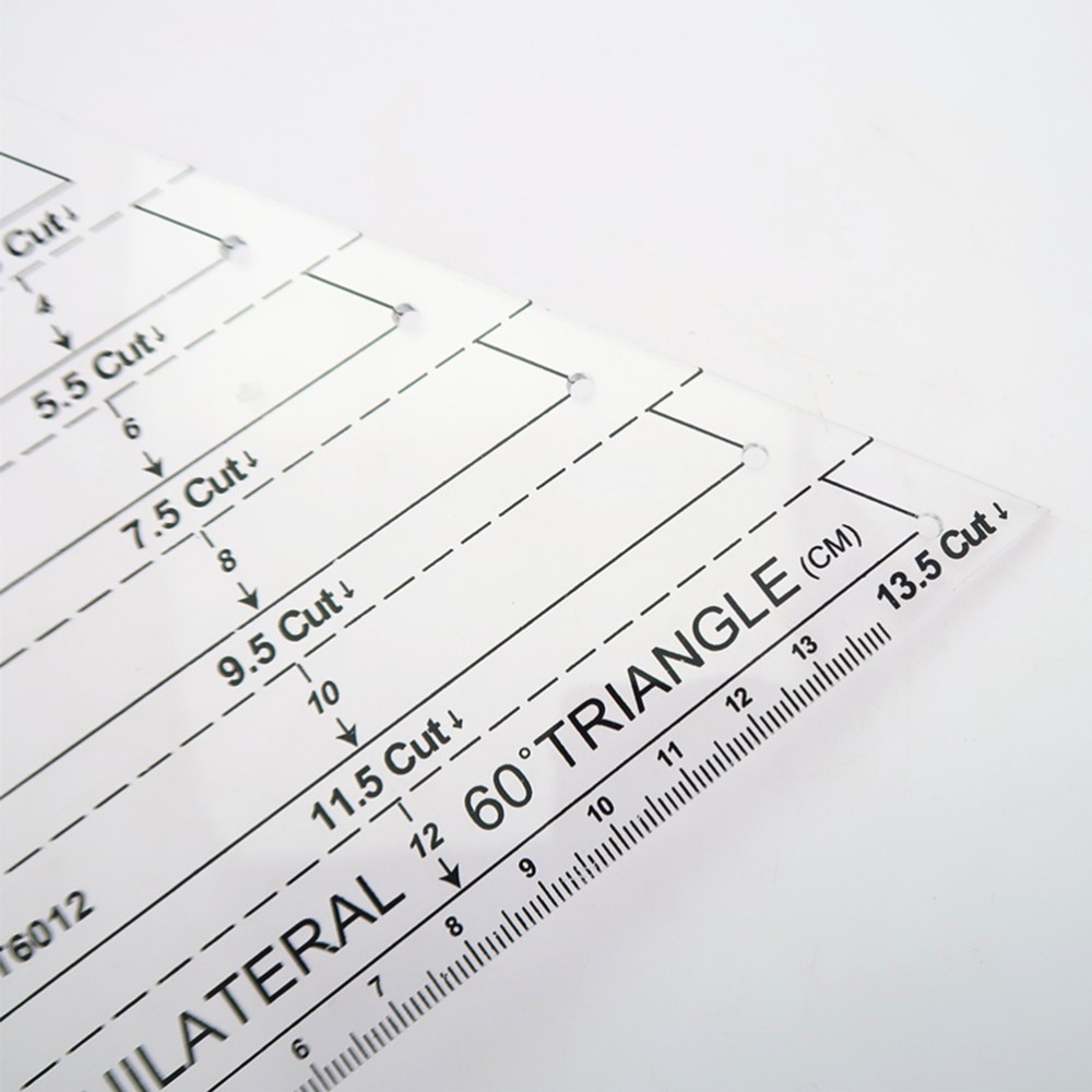 Triangle Patchwork Ruler Acrylic 60 Degree Quilting Template for Crafts