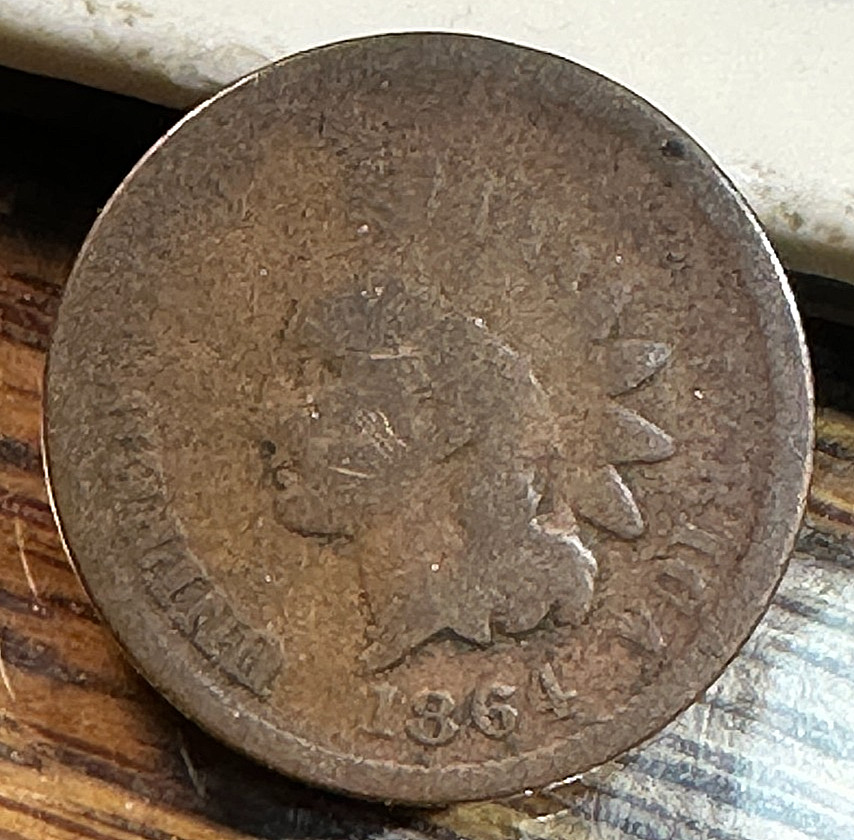 1864-L Indian Cent Nice Original AG/Good CHRC