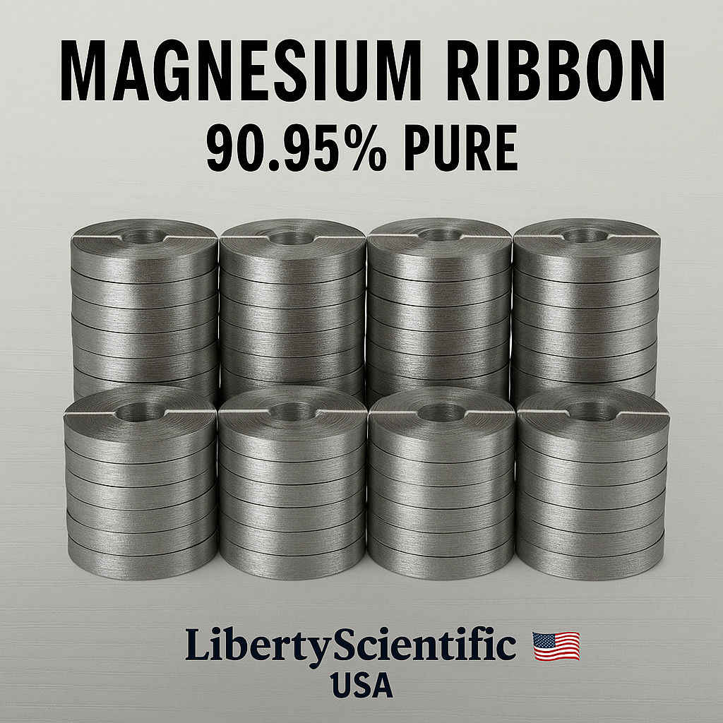 100 Magnesium Ribbon Rolls – 99.95% Pure Lab Chemical Supply| Liberty Scientific