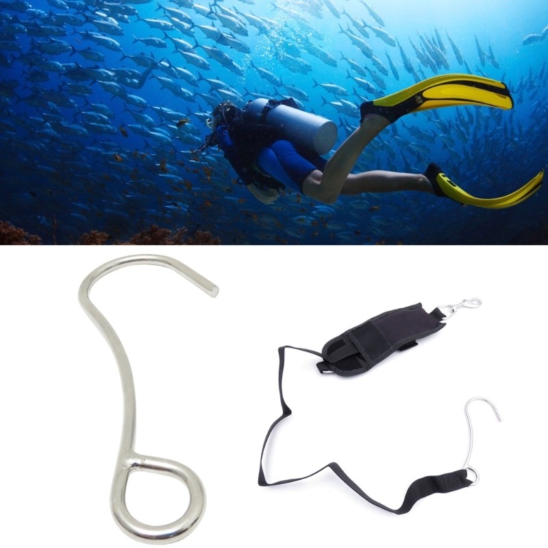 Stainless Steel Reef Hook Scubas Dive Current Single Hook Corrosion-Resistant