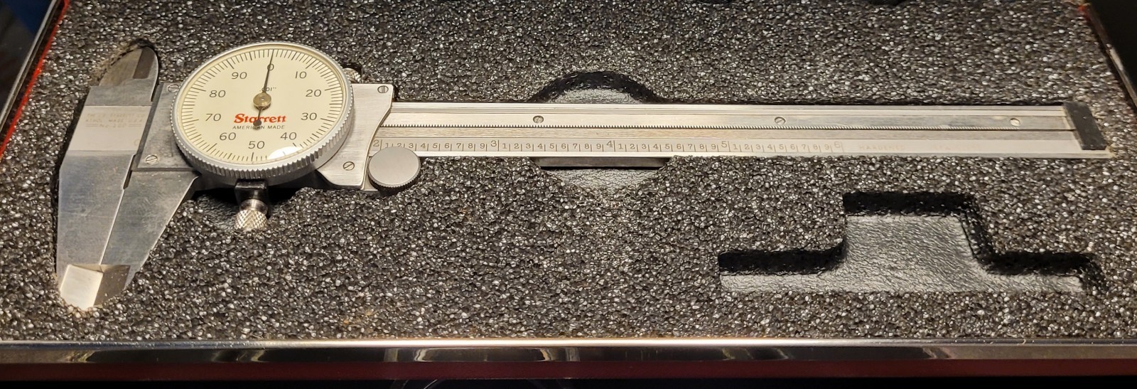 NOS Starrett 120Z-6 Dial Caliper 0-6" .001" EDP 55951 Made in USA - Mint in Box