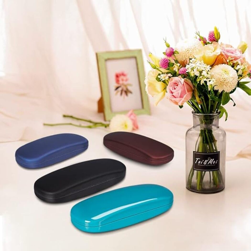 Eyeglasses Case,(4 Piece) Unisex Hard Shell Eyeglasses Cases Protective Case