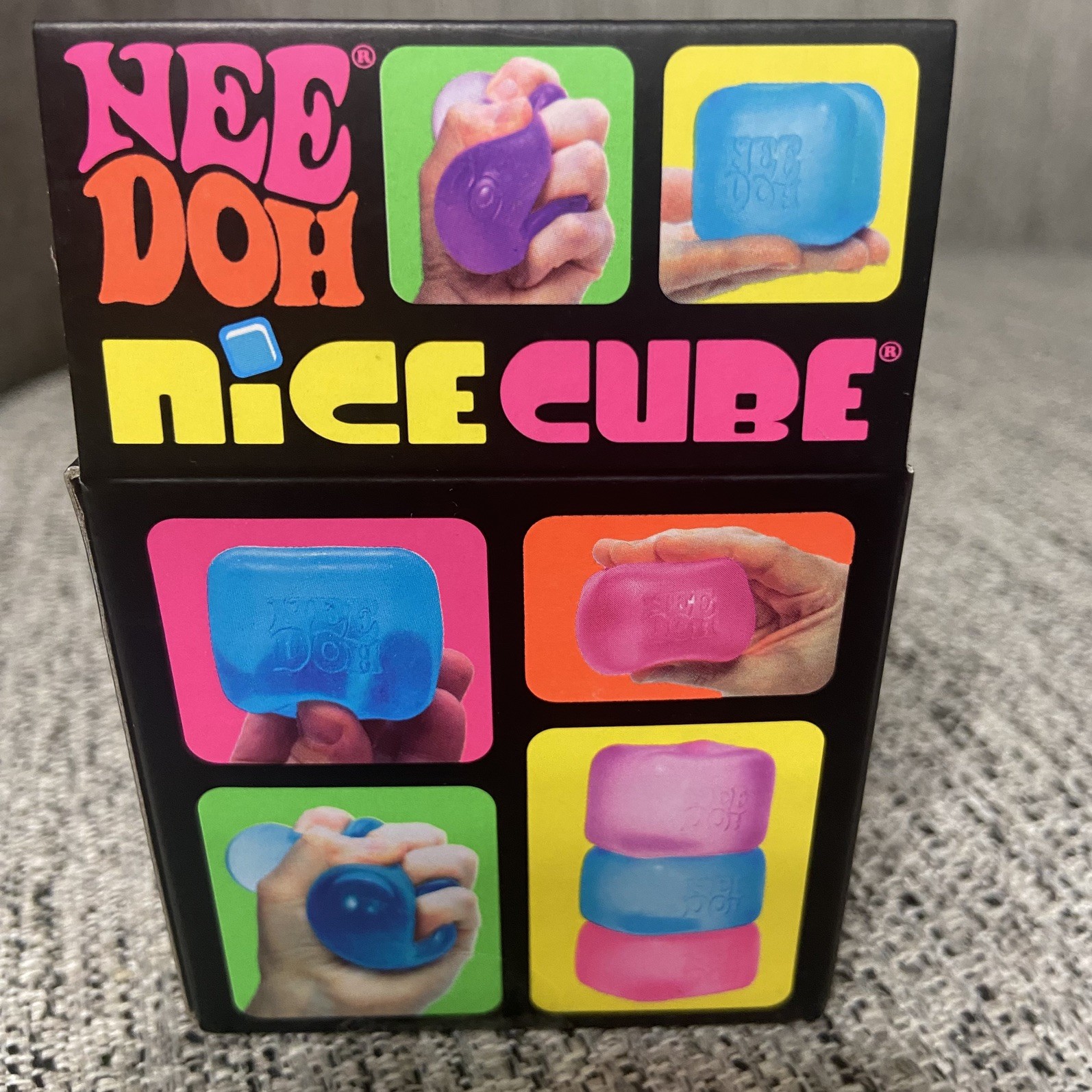 NEW Nee Doh Nice Cube Super Solid Squish Toy PURPLE NEW