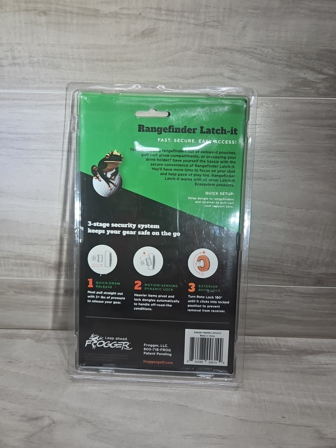 Frogger Golf Rangefinder Latch-It Golf Cart Attachment NEW