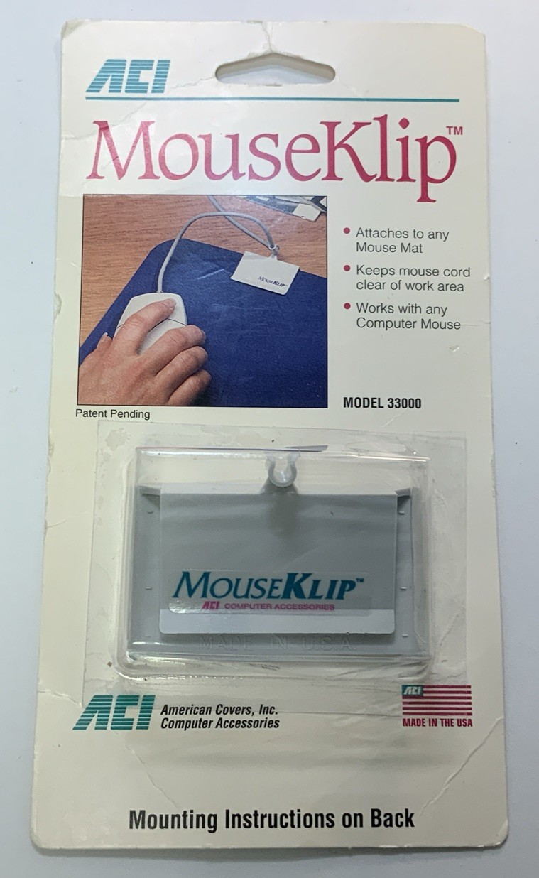 American Covers Inc ACI MouseKlip Vintage Model 33000 Computer Accessory