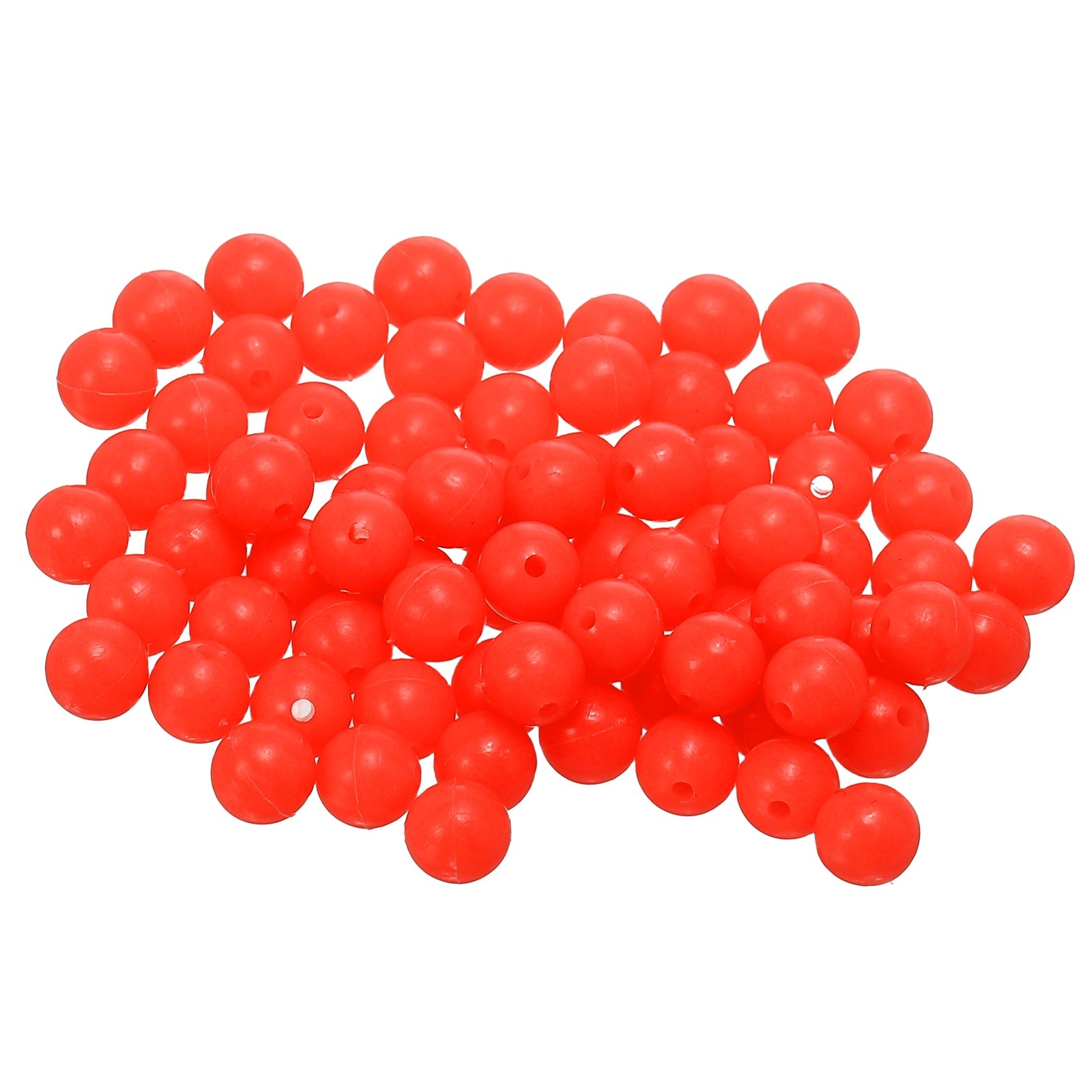 Fishing Beads Glow Hard Plastic Fish Rigs 7 mm for Catfish (500 Pack, Red)