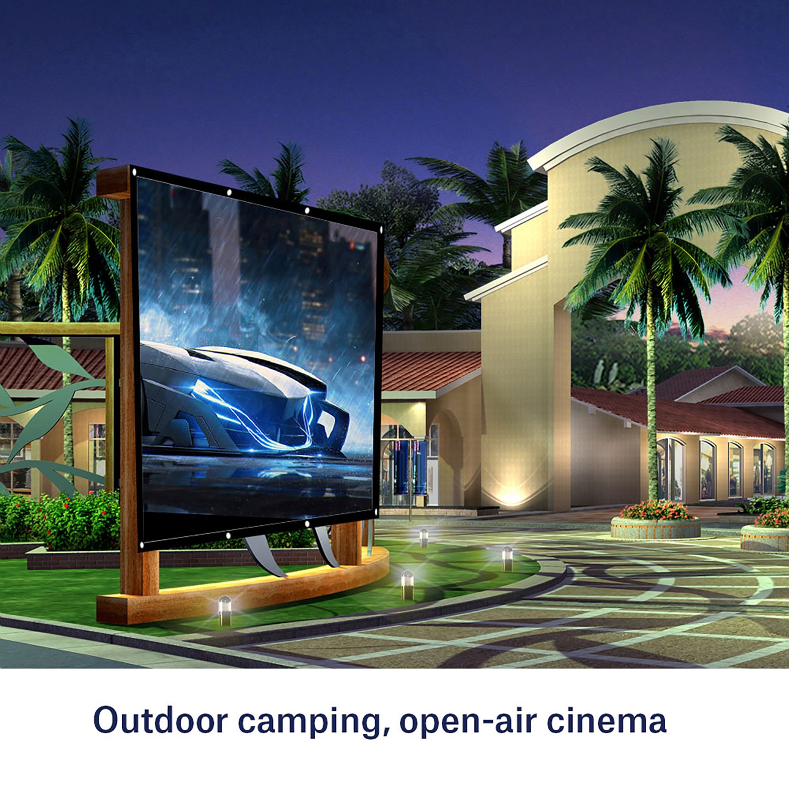 100 Inch 4:3 Translucent Foldable Projection Screen Synthetic Polyester for Part
