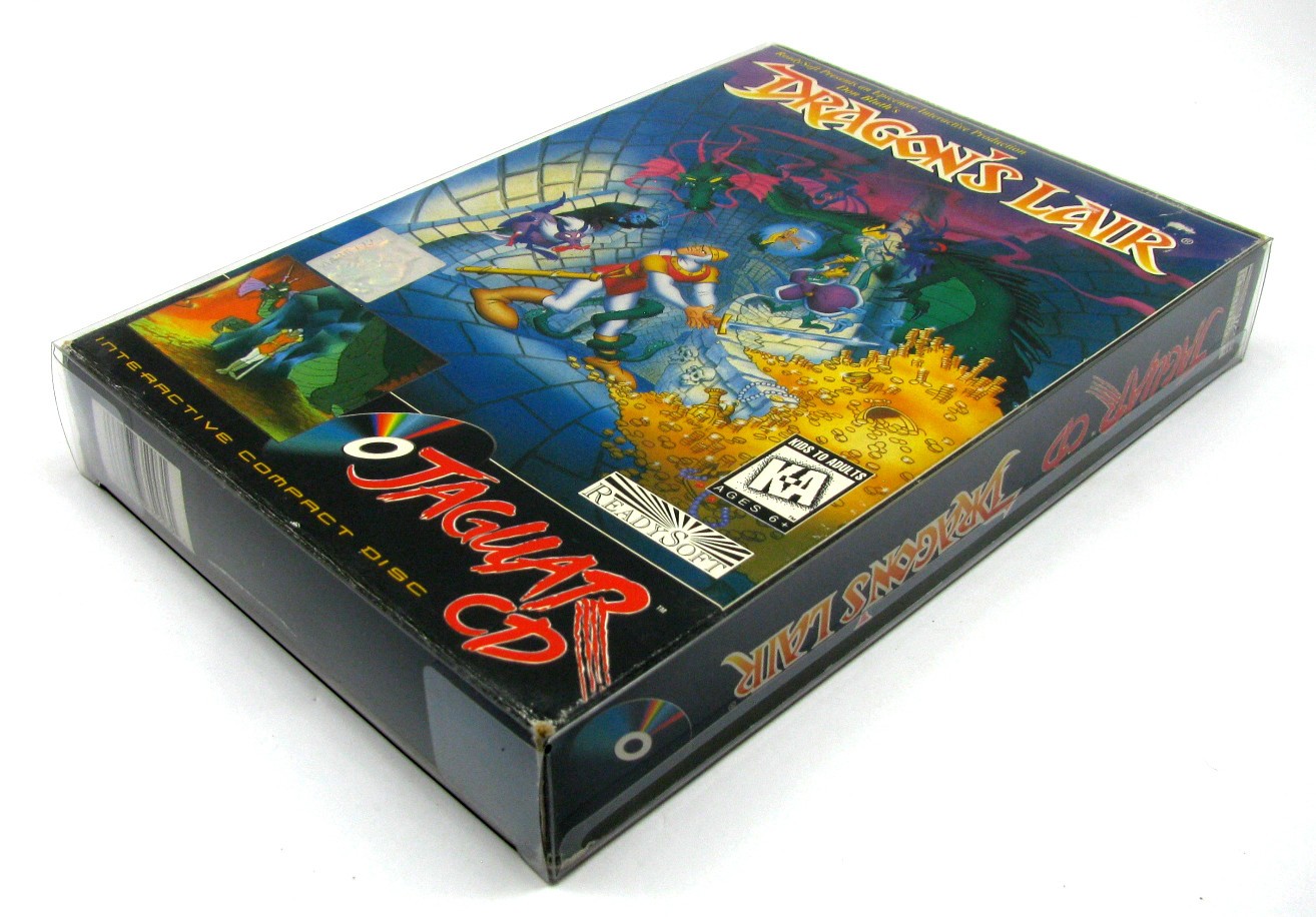 5x CLEAR PLASTIC PROTECTIVE BOX/SLEEVE FOR ATARI JAGUAR CD GAME BOXES (SIZE C)