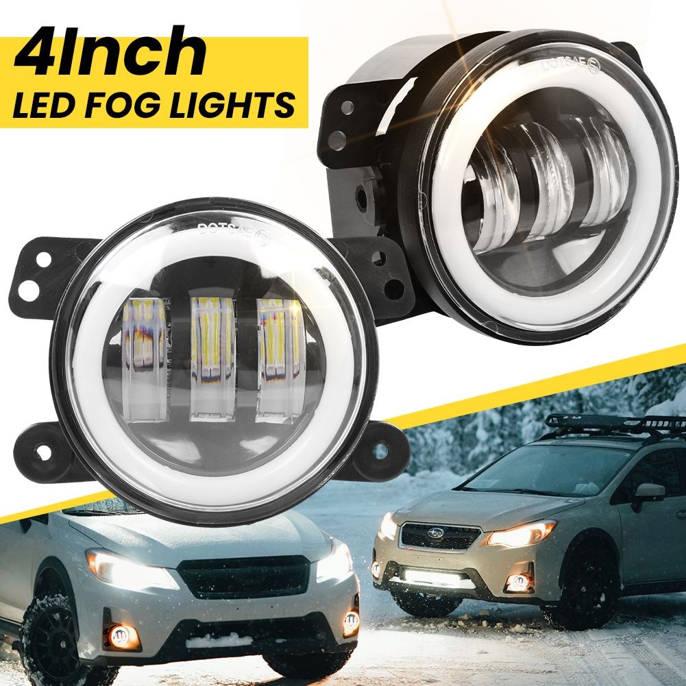 4Inch Pair Bumper LED Fog Lights Fit For Wrangler unlimited JK 4 Door 2007~2015