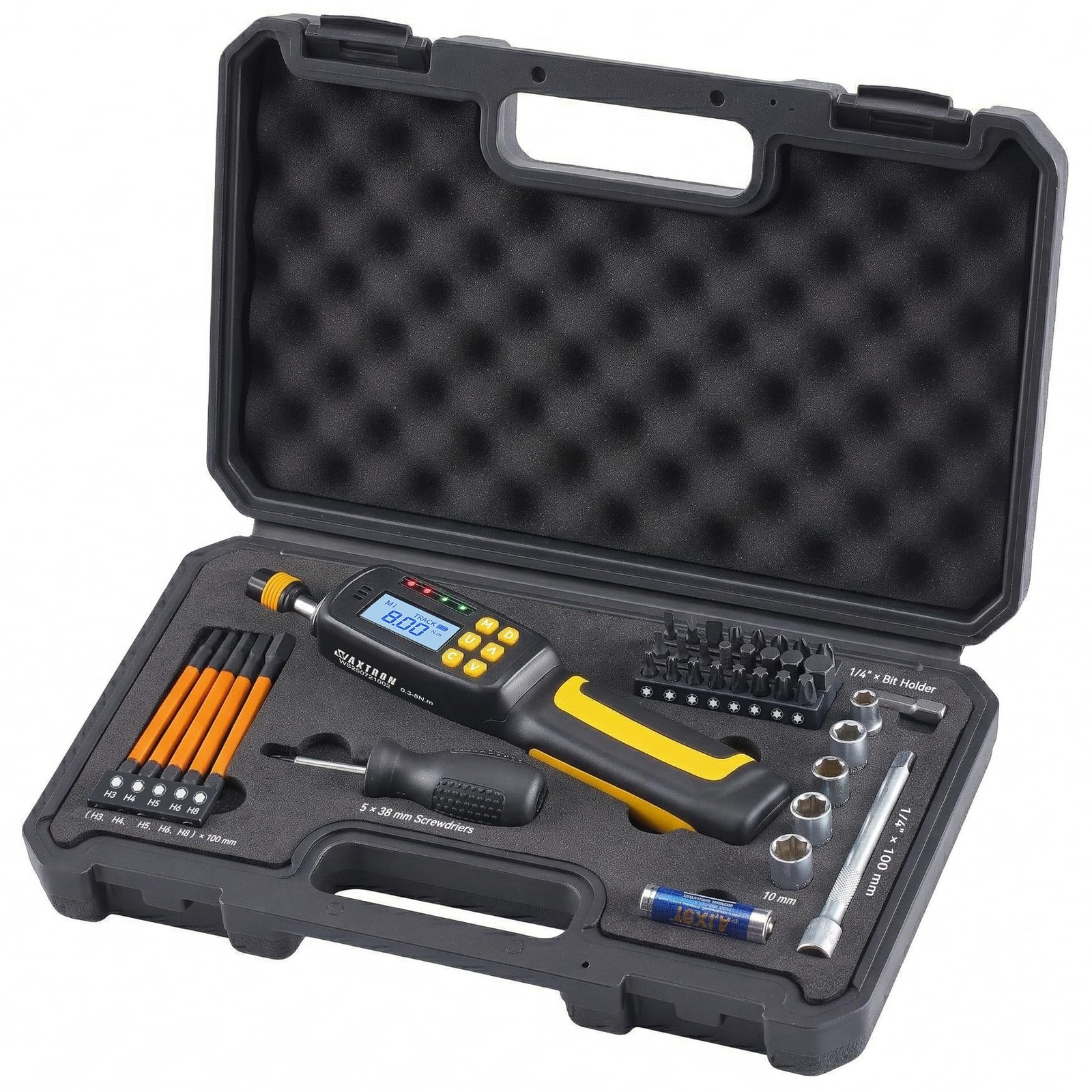 Digital Torque Screwdriver 2.6-70.8 In-lb 38-Piece Set - Precision Tool