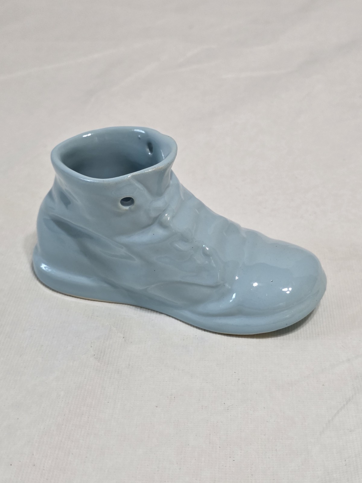 Blue Ceramic Shoe Shoelace Holes 5 1/3" x 2 1/2"