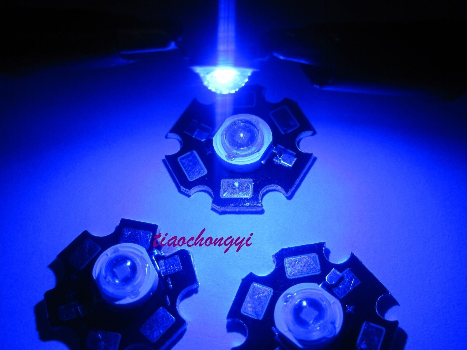 10PCS 3W Blue LED Chip bead Emitter 460nm 465NM with 20mm Star Heatsink