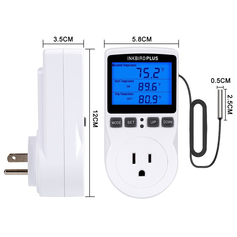 INKBIRD Outlets Thermostat Temperature Controller Socket Heating Cooling Timer