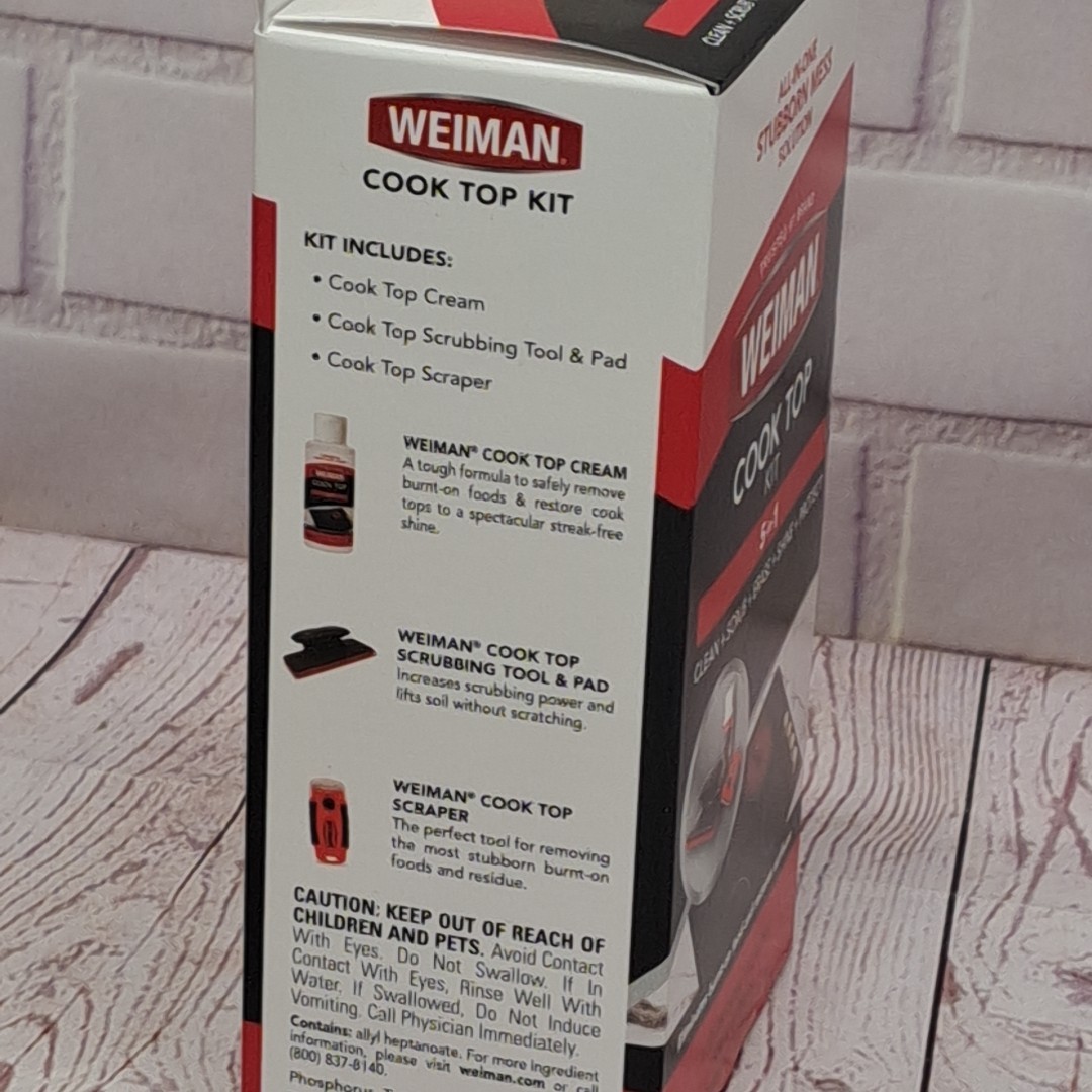 WEIMAN Complete COOK TOP CLEANING KIT Cleans & Shines ALL Glass Ceramic Cooktops