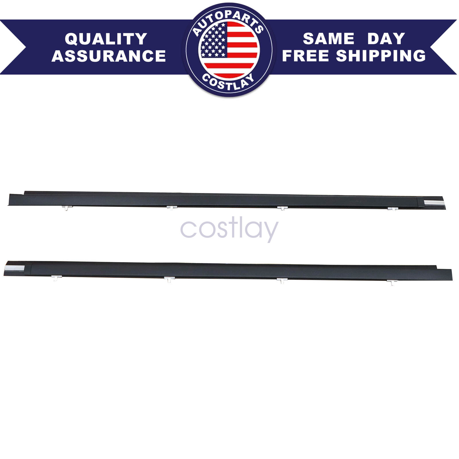 2PCS Front Door Window Belt Weatherstrip For Toyota Tacoma 1995-2004 WP685VZ
