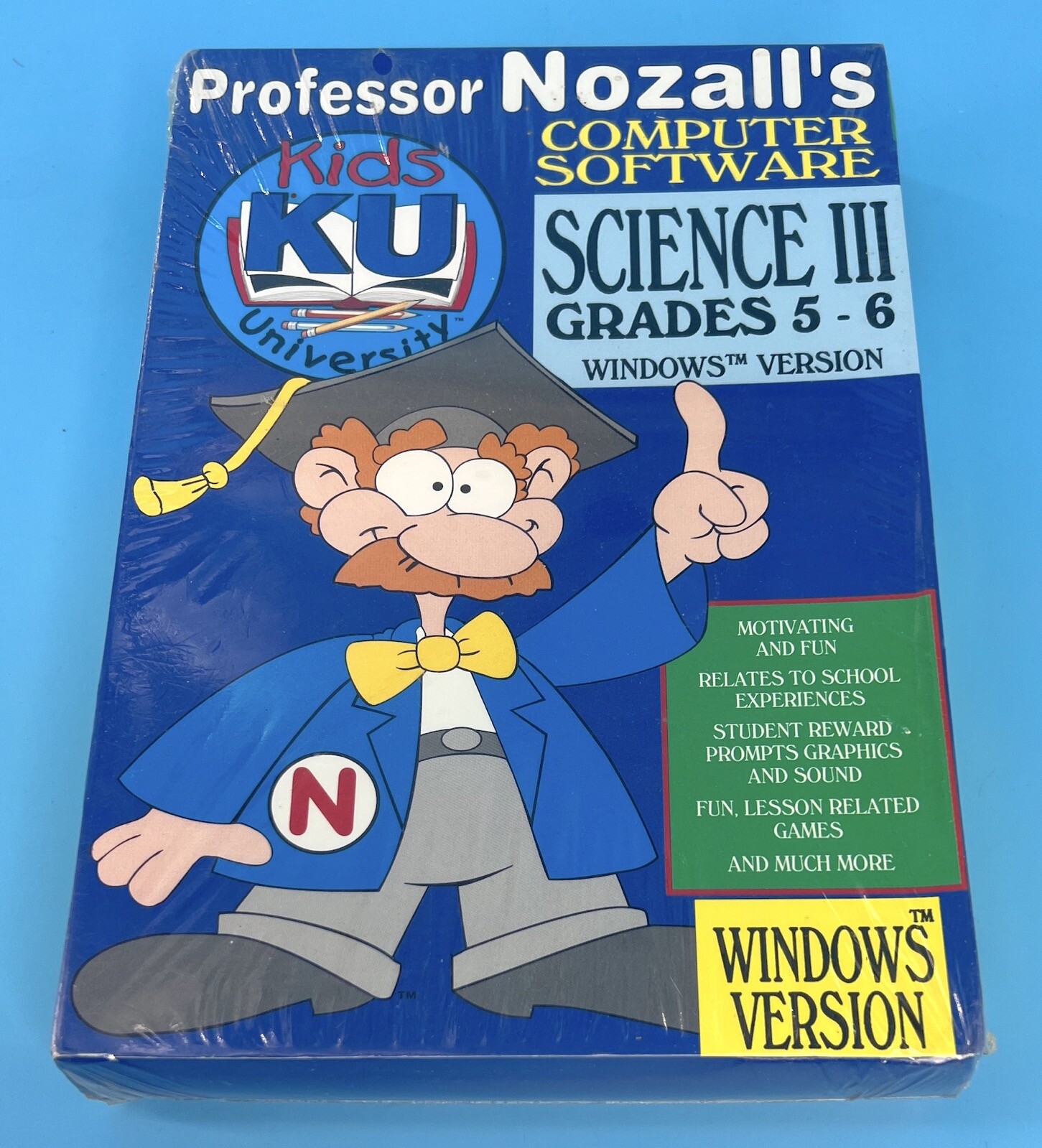 Professor Nozall's Science III Grades 5 - 6 Windows 3.0 1993 3.5" Disk – SEALED