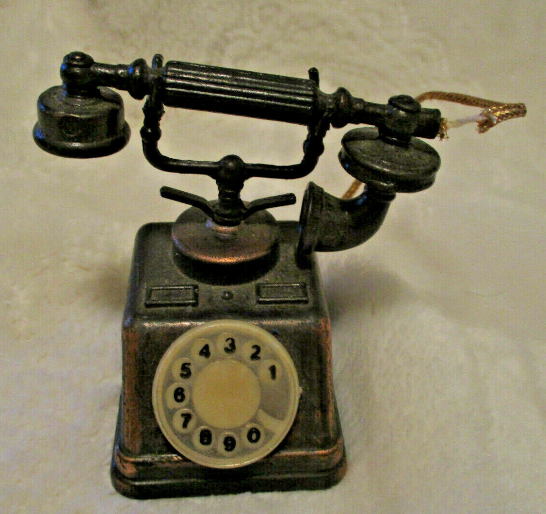 Vintage~Copper Colored~Die Cast~Small Telephone~Pencil Sharpener~1970's