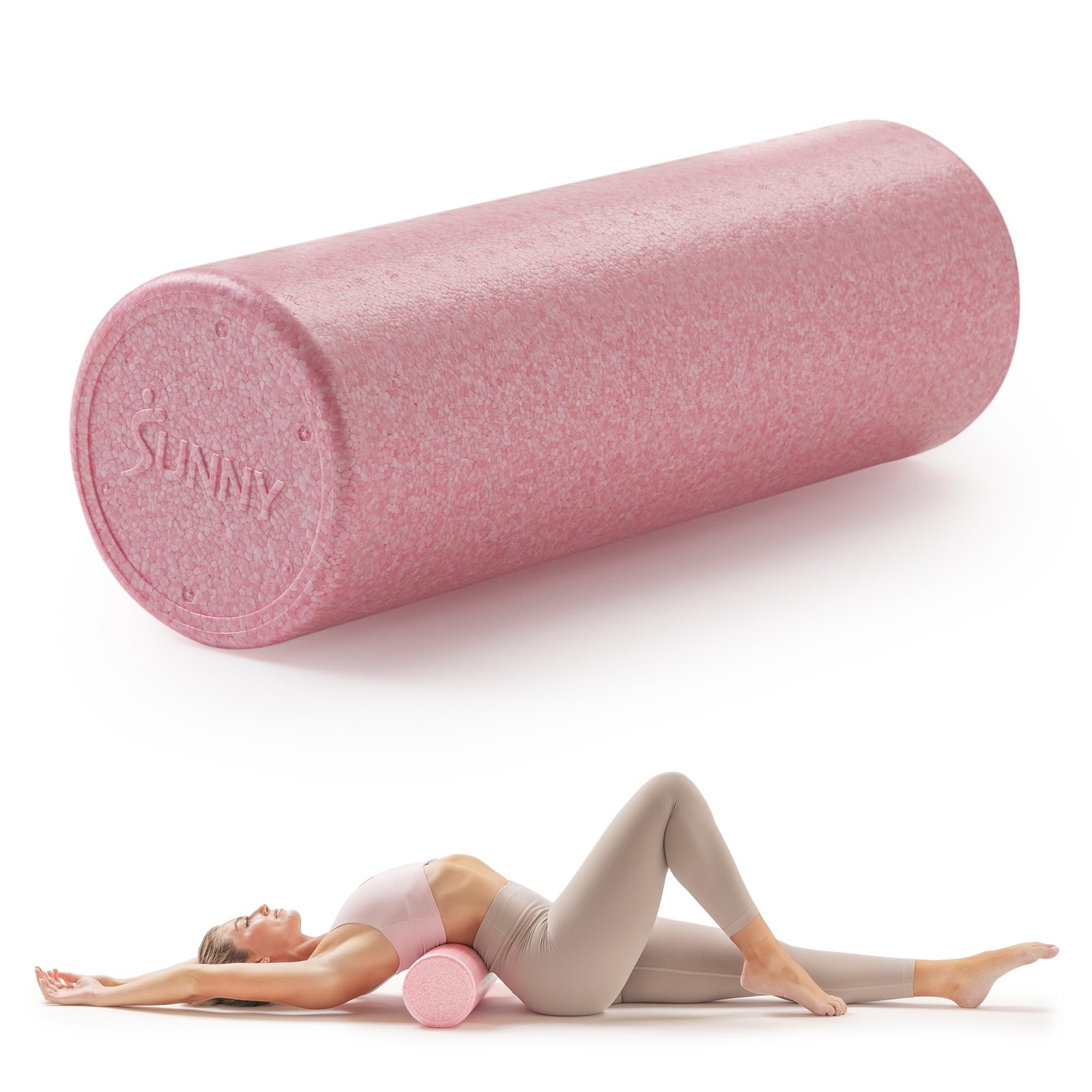 Sunny Health & Fitness 18" Yoga Foam Roller Pink SF-ER01-PK-18