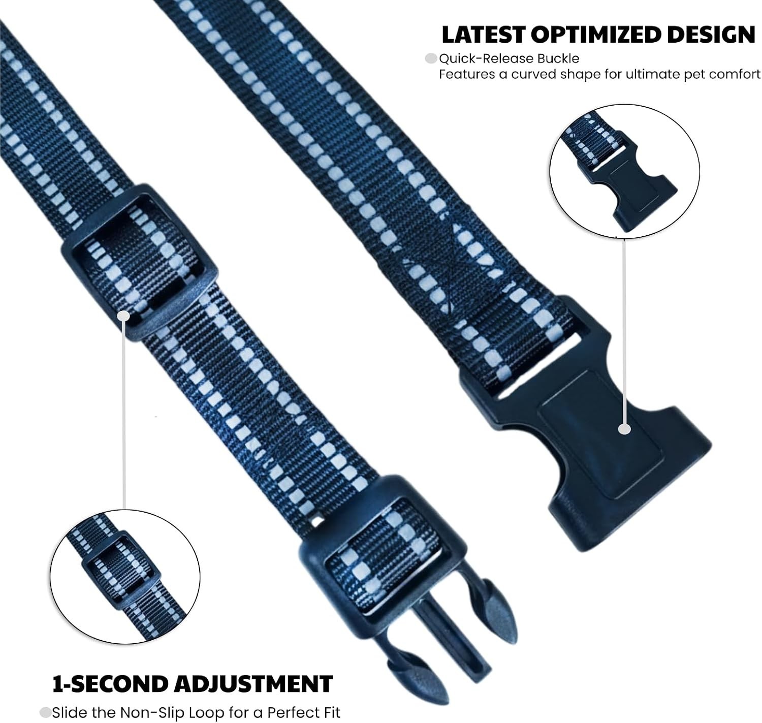 Training Collar Replacement Straps Adjustable Nylon Bands for E-Collars & Sho...