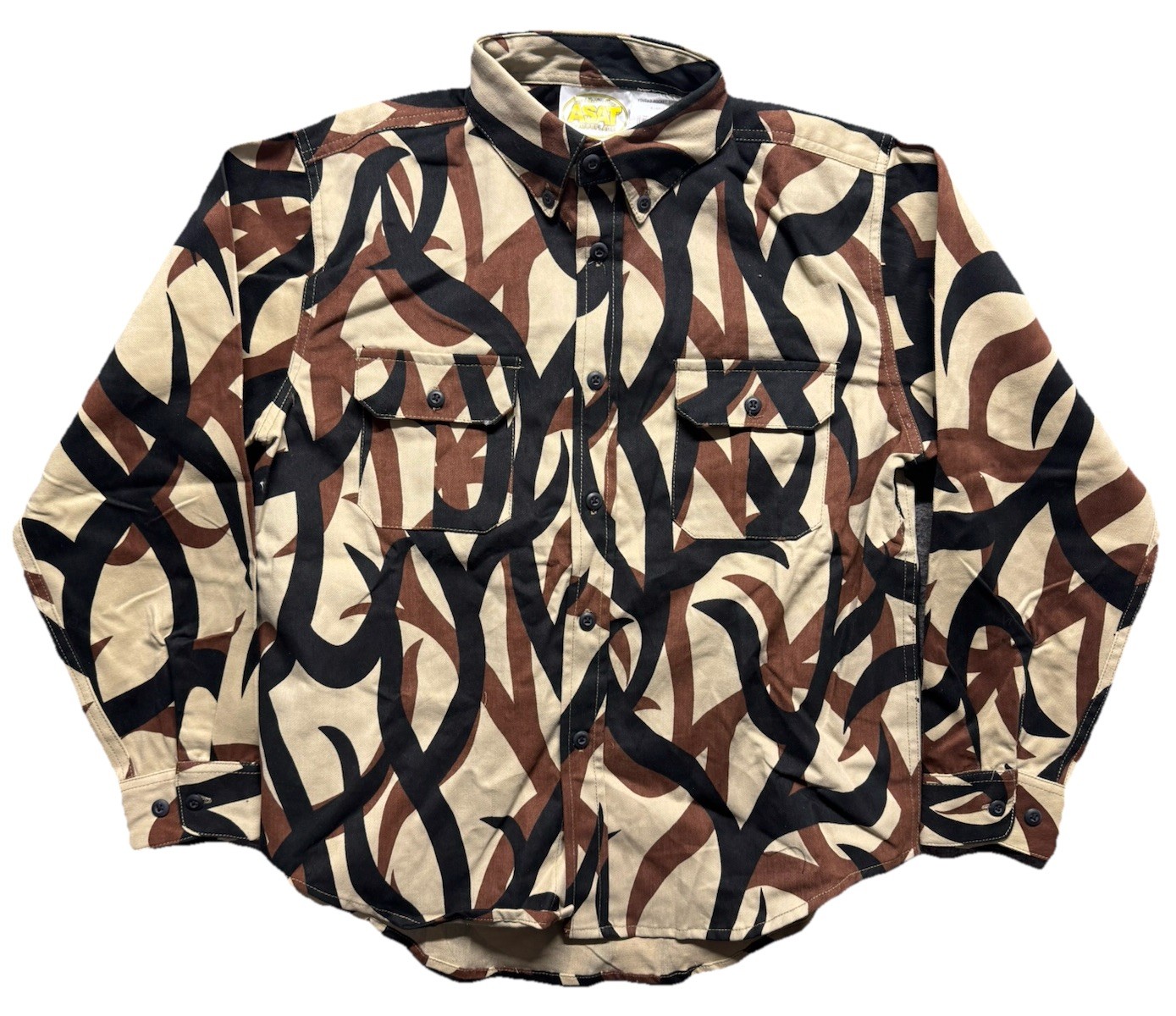 Youth XL ASAT Camo Long Sleeve Button Up 2-Pocket Hunting Field Shirt - NEW
