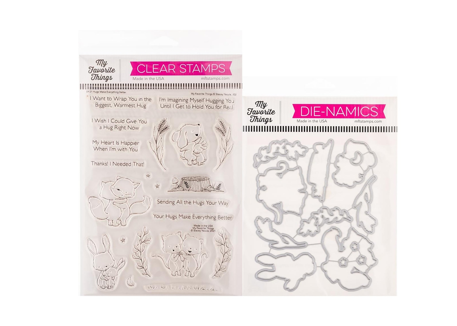 My Favorite Things SY Hugs Make Everything Better Stamp & Die-namics Sets