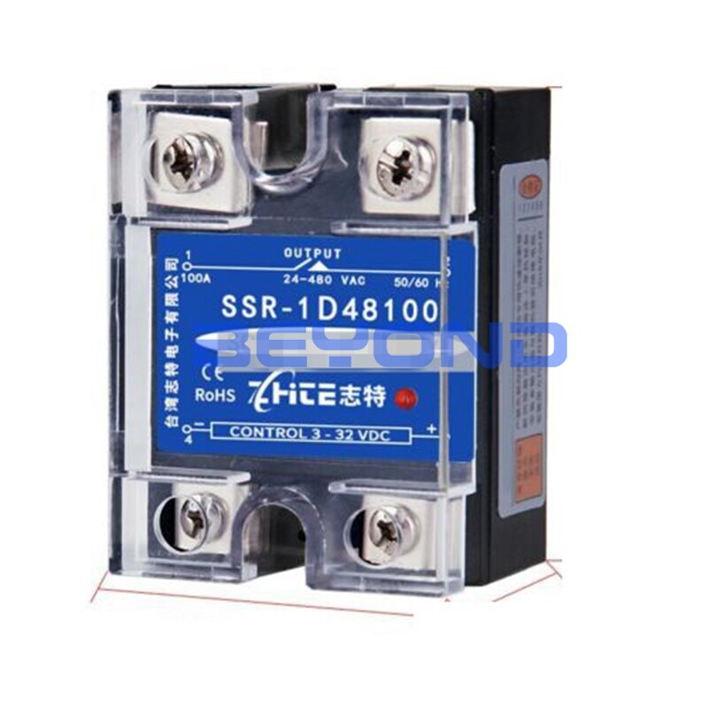 1PC New For ZHITE DC-AC solid state relay SSR-1 D48100 3-32VDC/24-480VAC 100DA