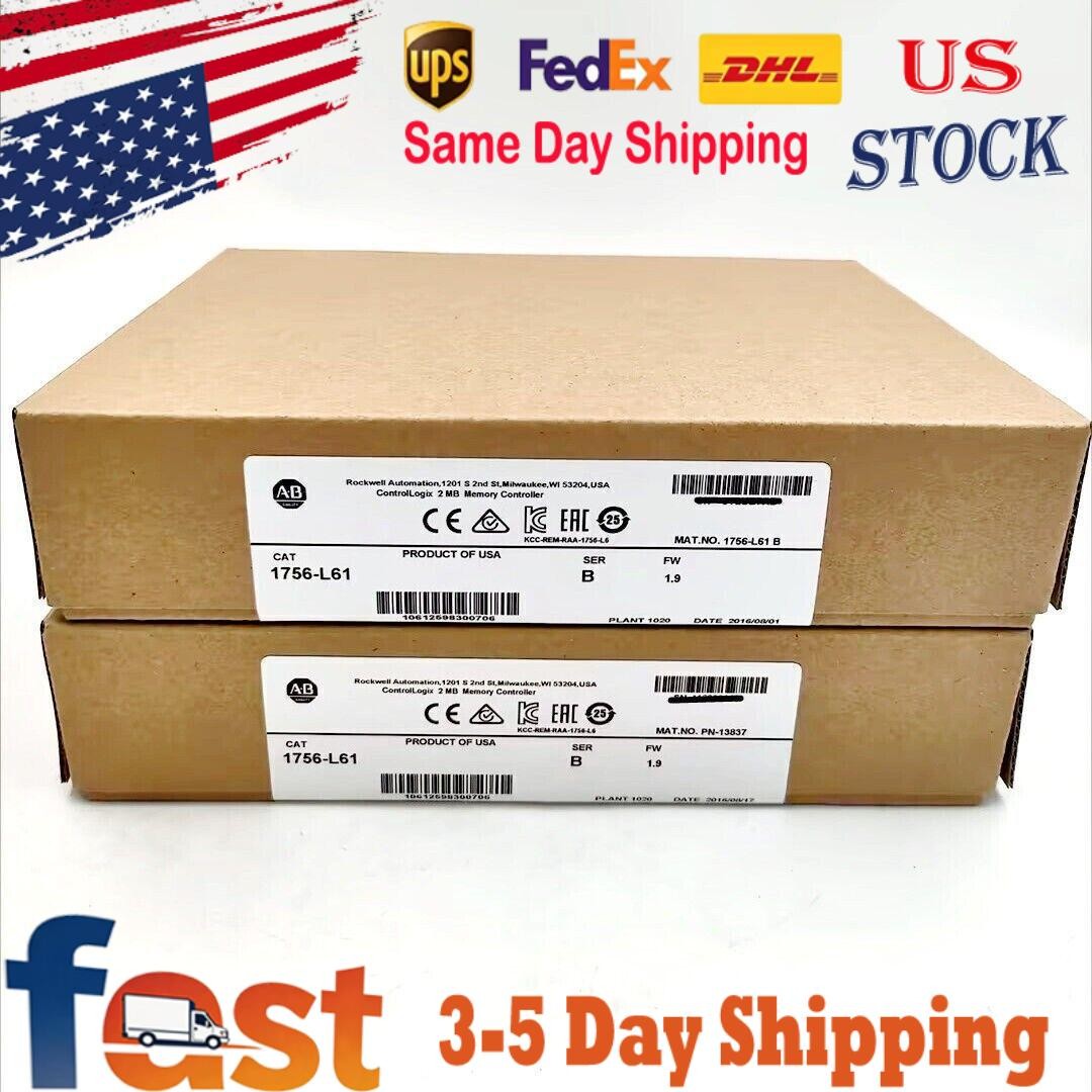 New Sealed AB 1756-L61 ControlLogix 2MB Memory Controller 1756 L61 US Free Tax