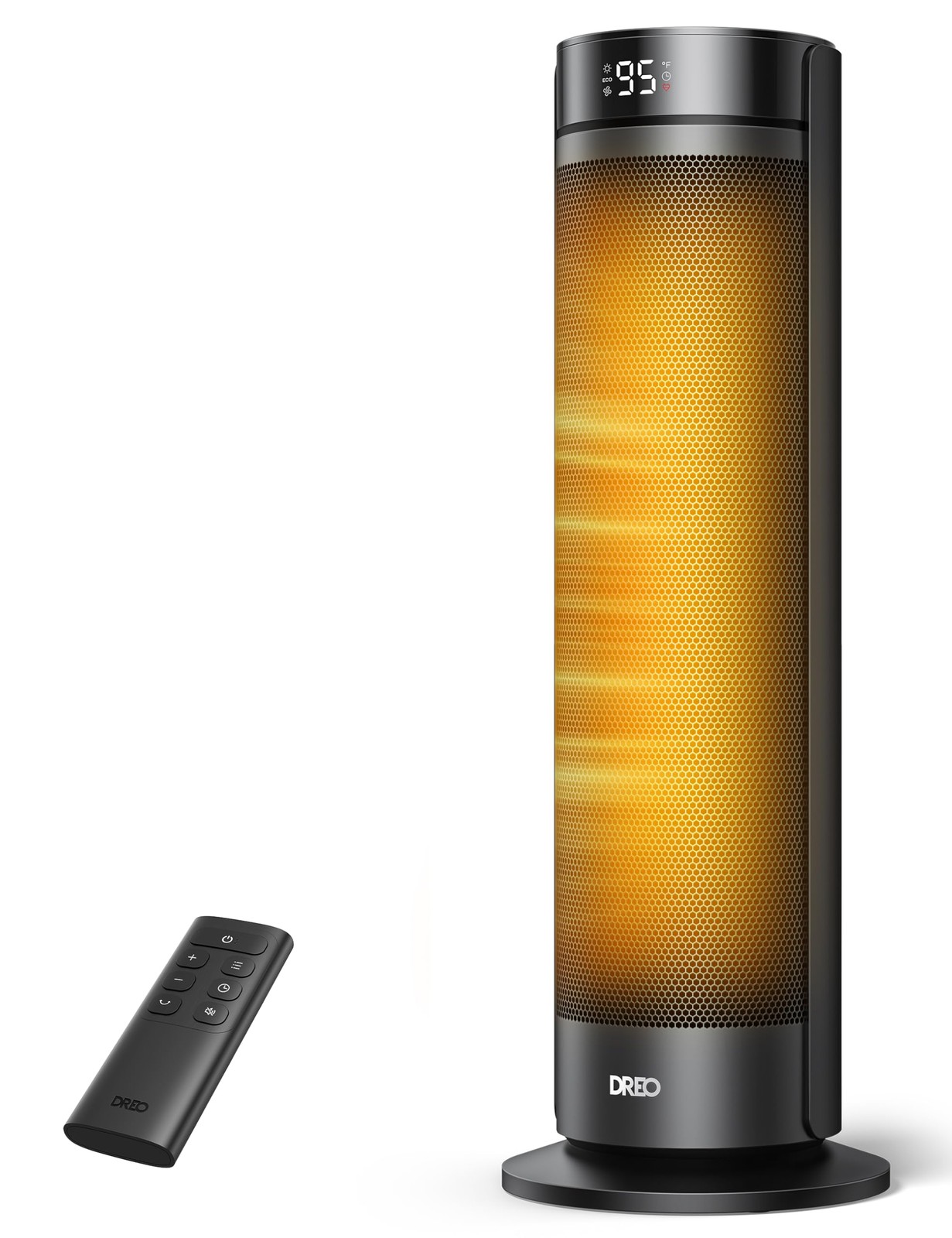 DREO Space Heater for Large Room, 23 Inch Electric Heaters 23inch, Black